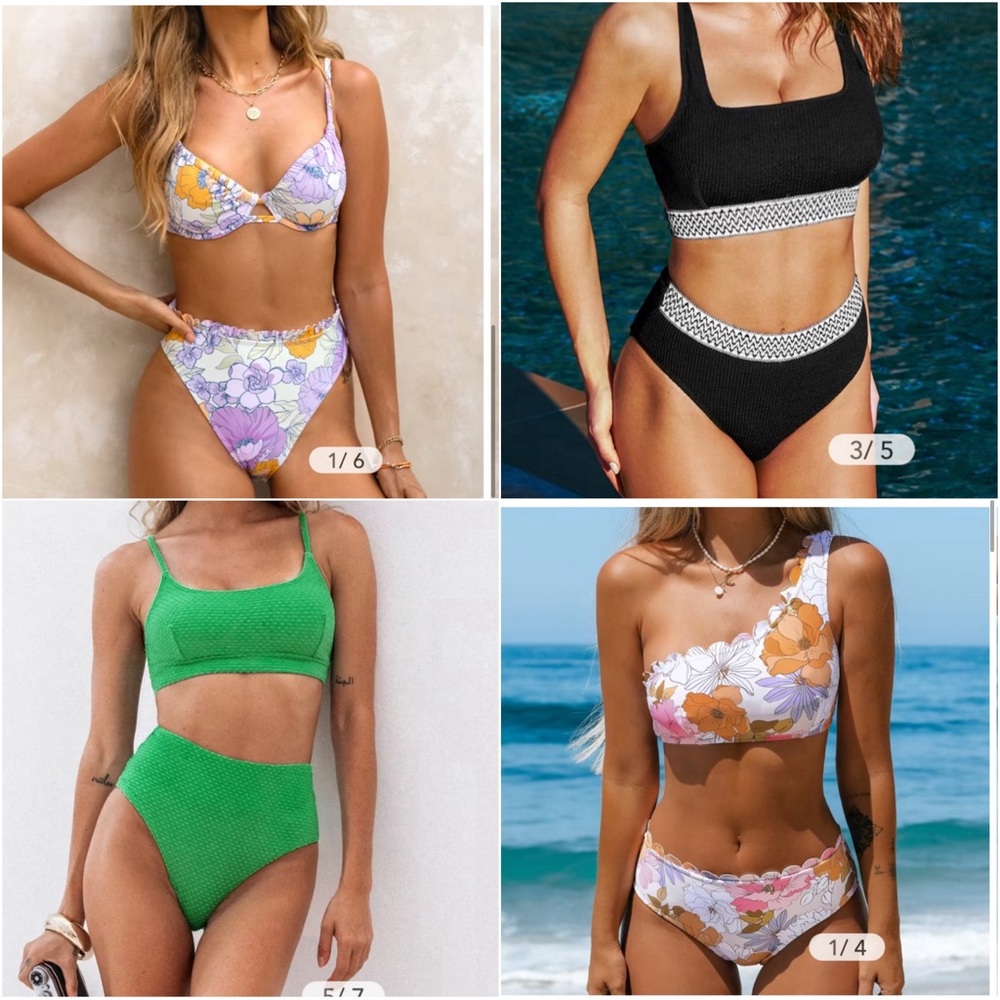 4 cupshe bikinis -brand new - medium
